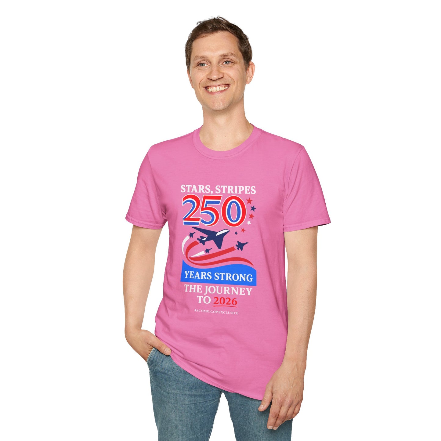 Patriotic Anniversary T-Shirt, Fourth of July shirt, Stars and Stripes tee, 250 Years Strong shirt, USA celebration apparel