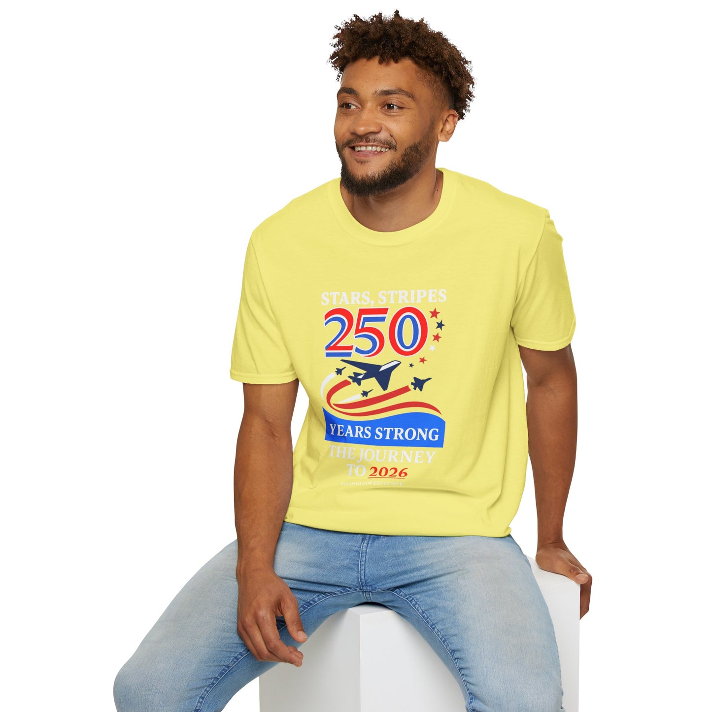 Patriotic Anniversary T-Shirt, Fourth of July shirt, Stars and Stripes tee, 250 Years Strong shirt, USA celebration apparel