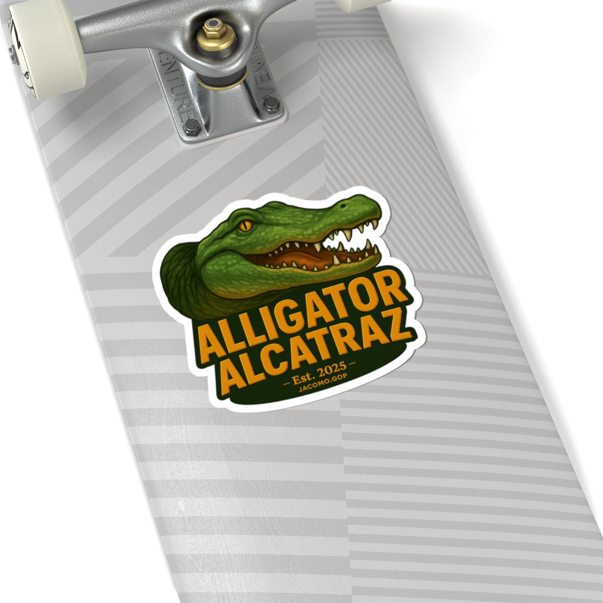 Alligator Alcatraz Kiss-Cut Stickers | Fun, Durable Decals for Kids, Outdoor Enthusiasts, and Collectors