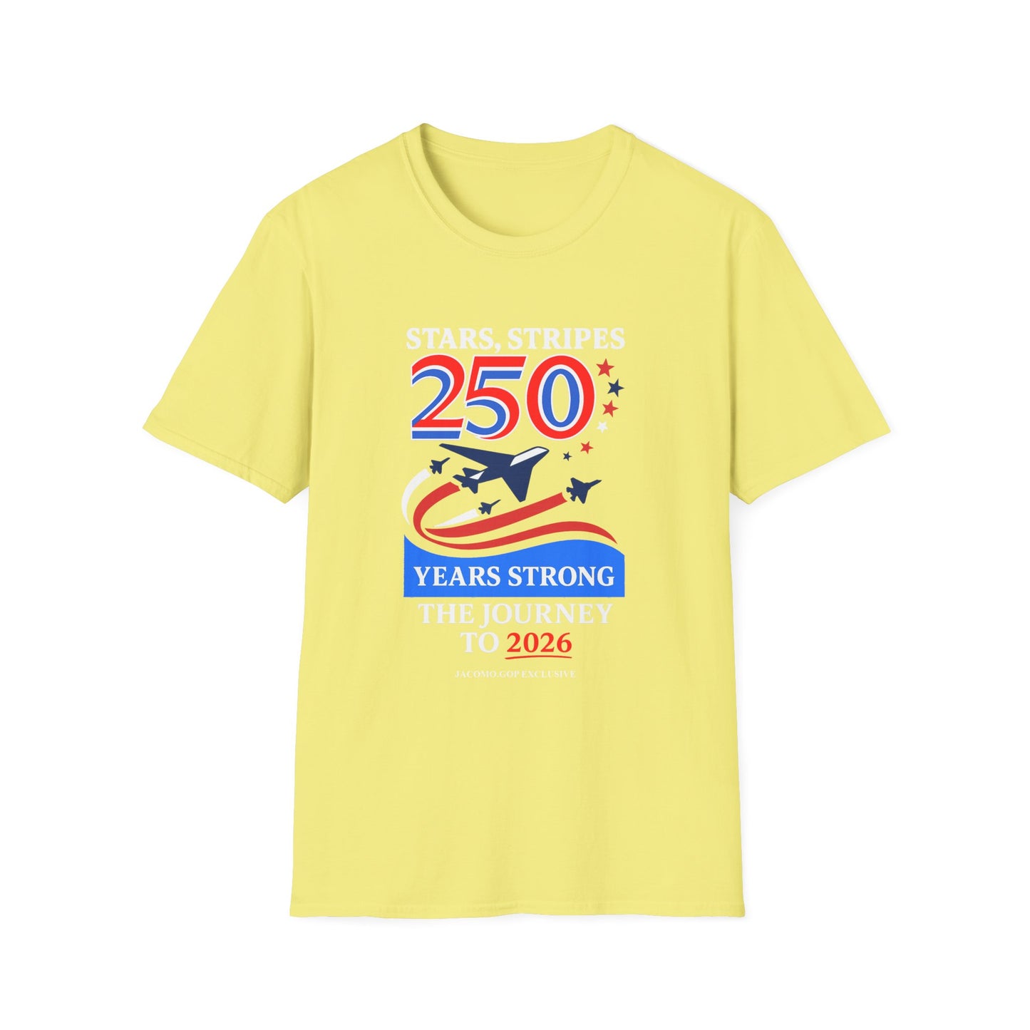 Patriotic Anniversary T-Shirt, Fourth of July shirt, Stars and Stripes tee, 250 Years Strong shirt, USA celebration apparel