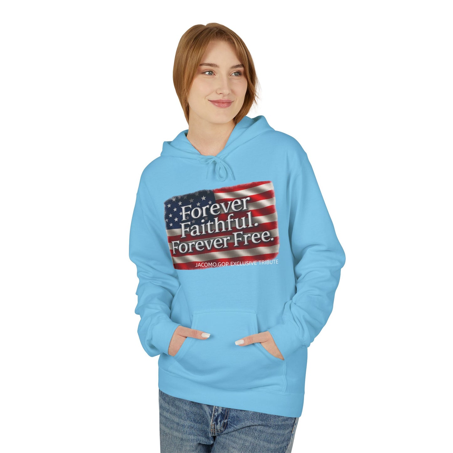 Patriotic Faith Hoodie, Unisex Inspirational Sweatshirt, Tribute Gift, Freedom Apparel, Motivational Hoodie