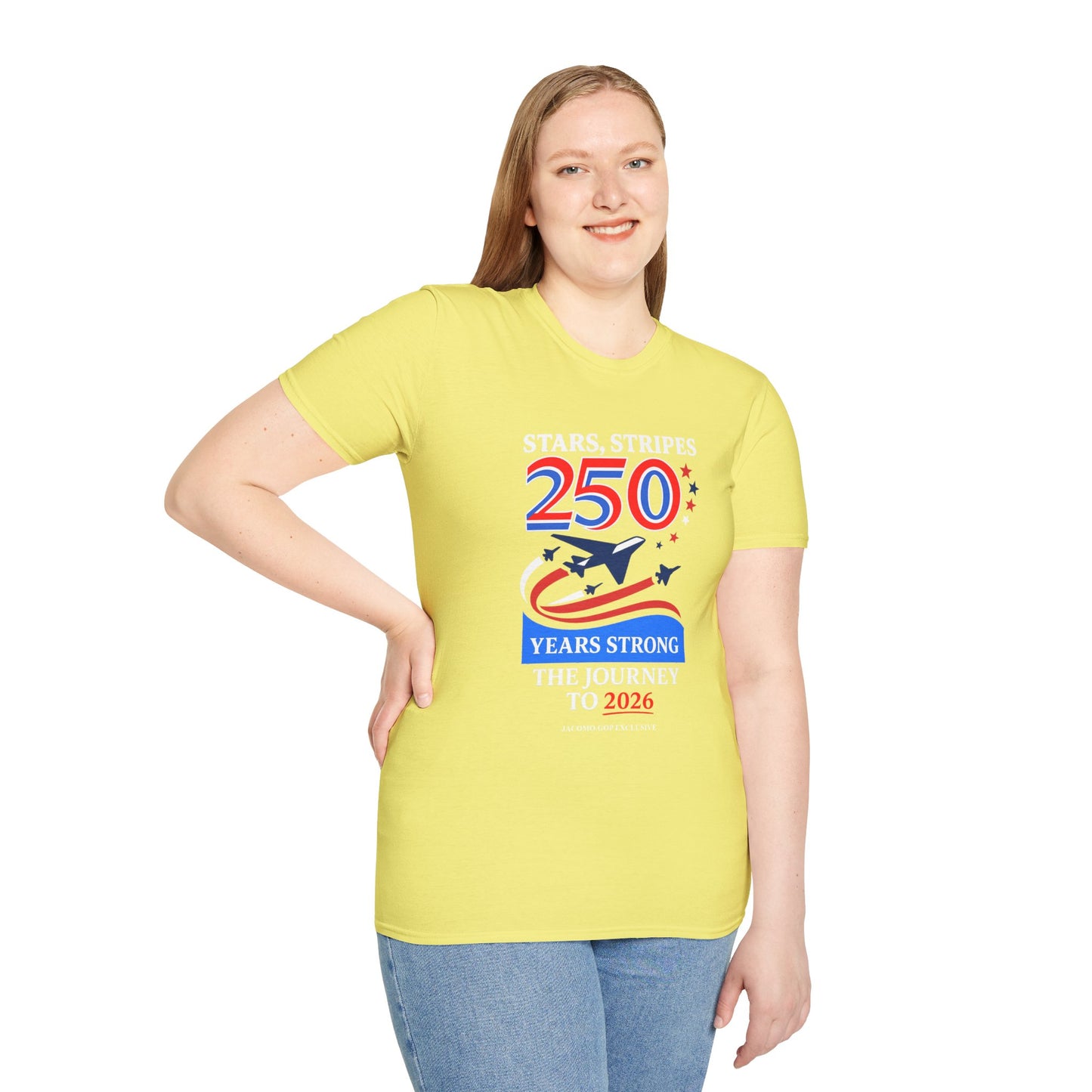 Patriotic Anniversary T-Shirt, Fourth of July shirt, Stars and Stripes tee, 250 Years Strong shirt, USA celebration apparel