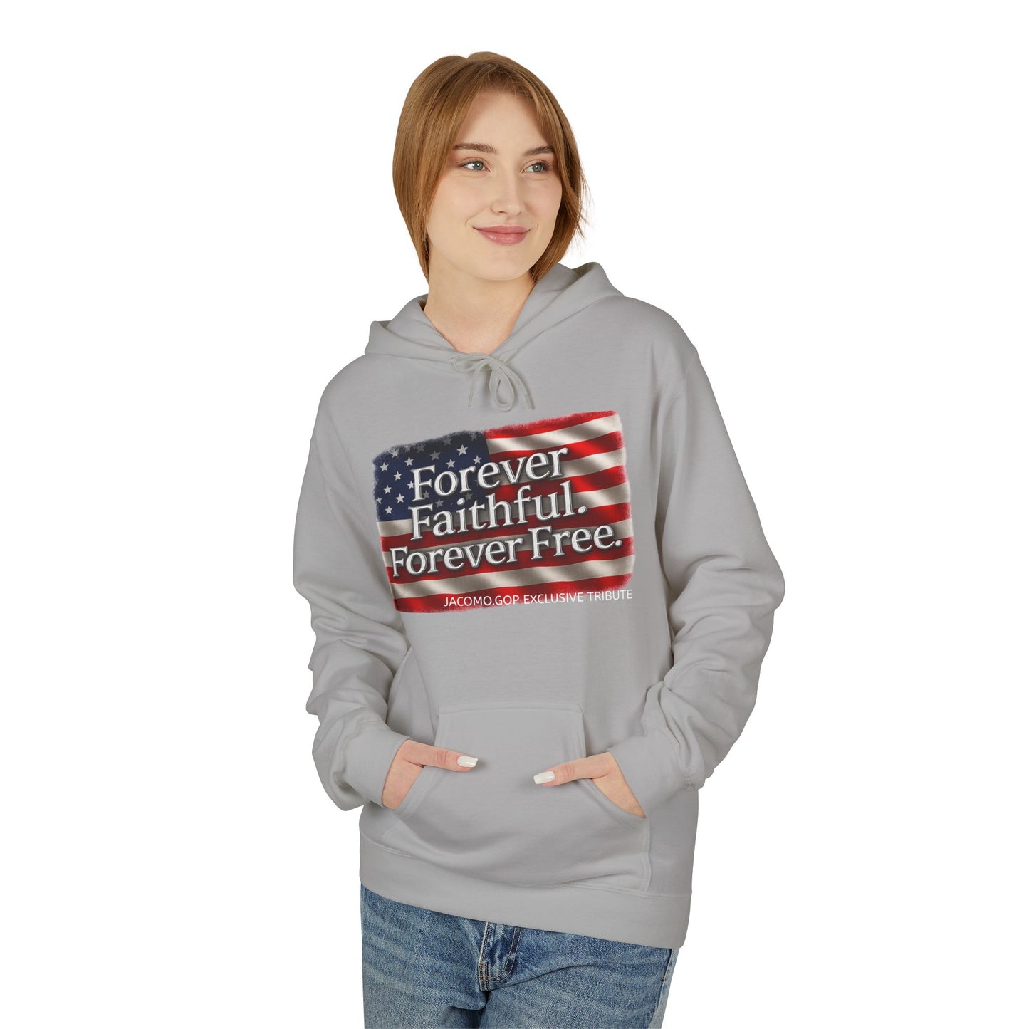 Patriotic Faith Hoodie, Unisex Inspirational Sweatshirt, Tribute Gift, Freedom Apparel, Motivational Hoodie