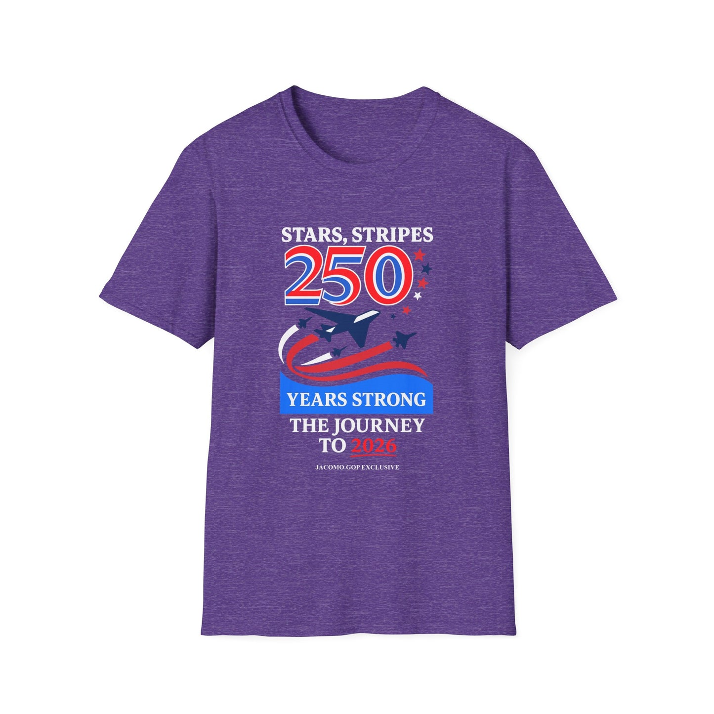 Patriotic Anniversary T-Shirt, Fourth of July shirt, Stars and Stripes tee, 250 Years Strong shirt, USA celebration apparel