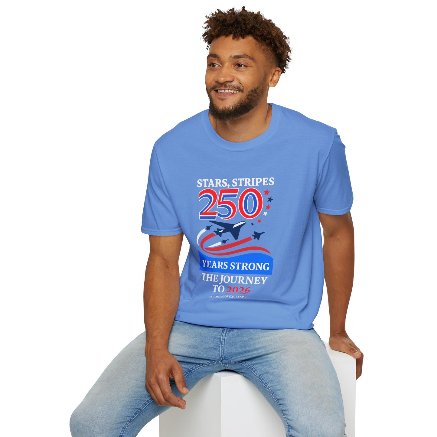 Patriotic Anniversary T-Shirt, Fourth of July shirt, Stars and Stripes tee, 250 Years Strong shirt, USA celebration apparel