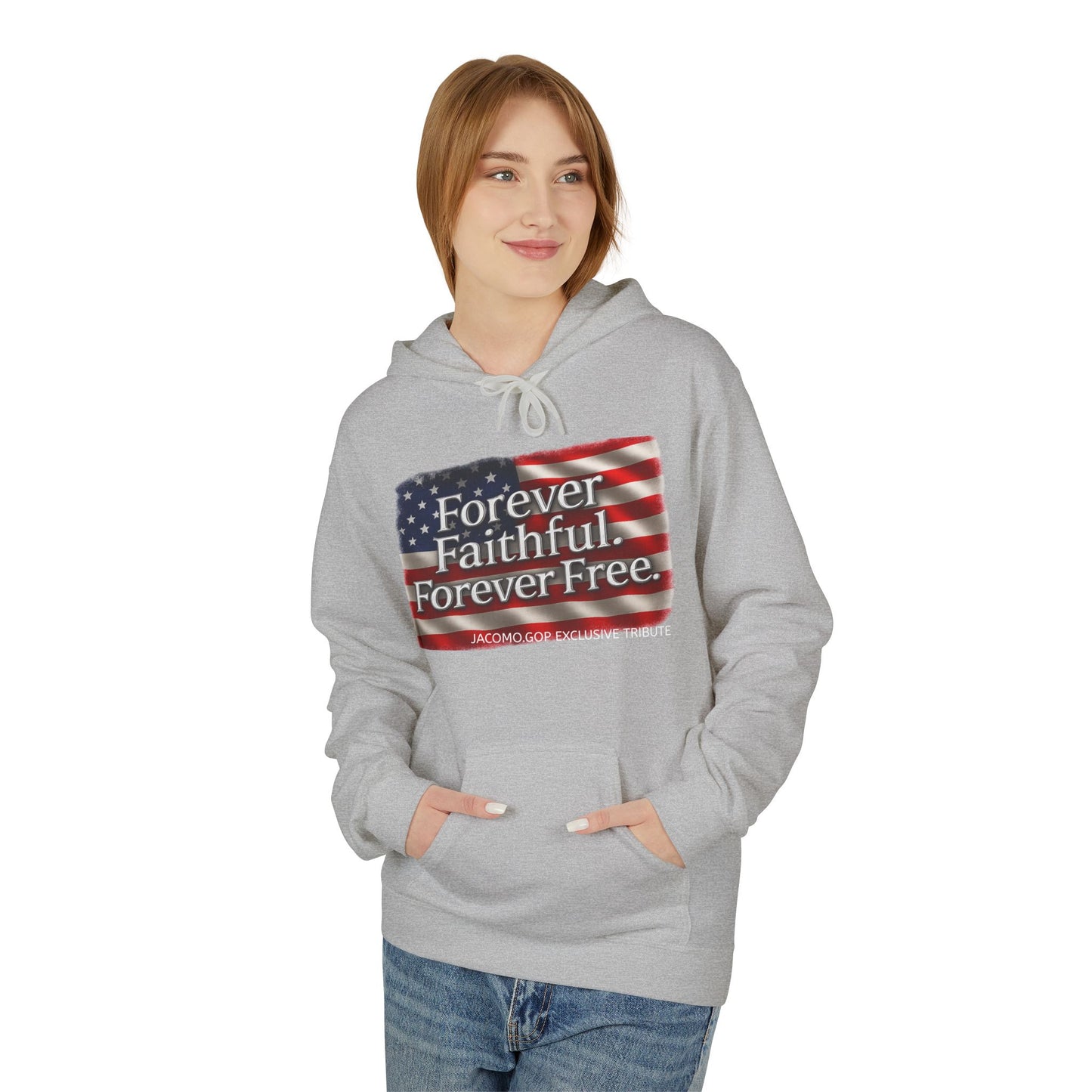 Patriotic Faith Hoodie, Unisex Inspirational Sweatshirt, Tribute Gift, Freedom Apparel, Motivational Hoodie