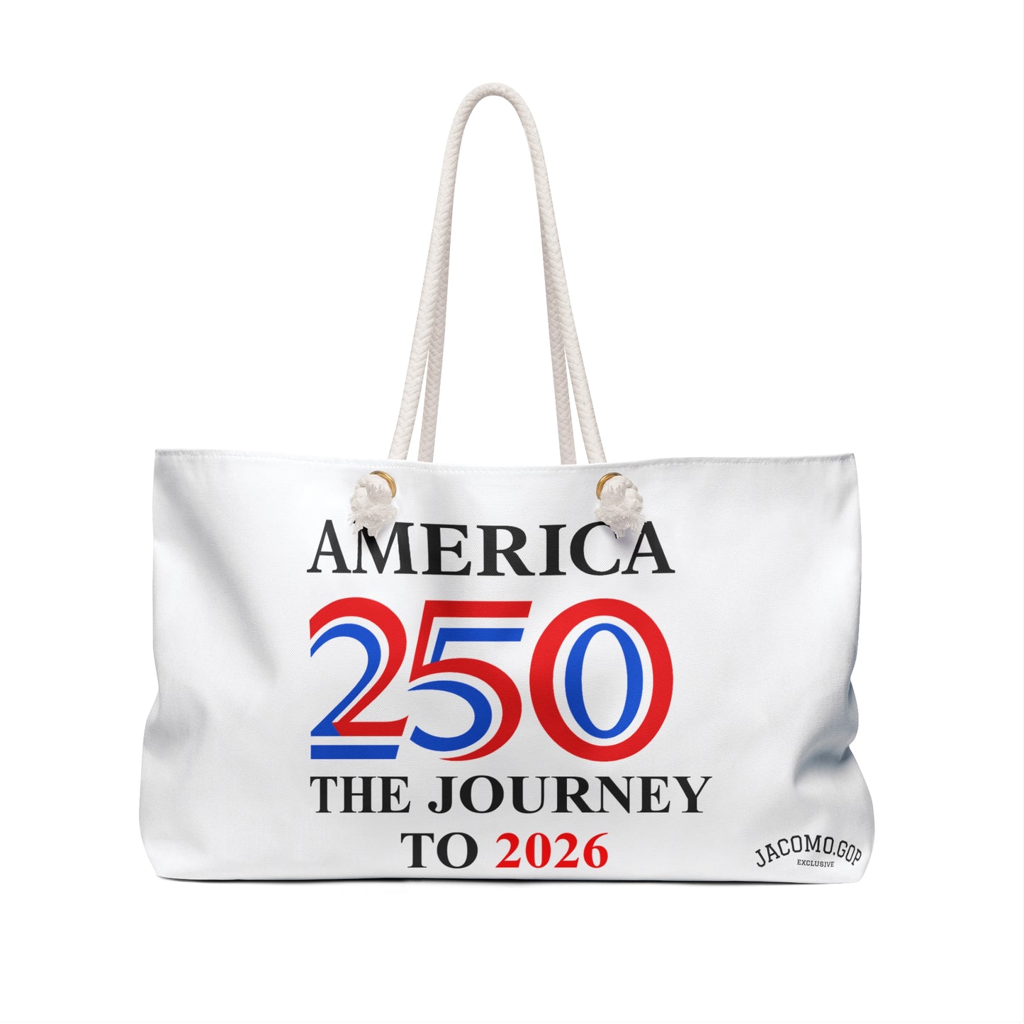 America 250 Weekender Bag | Patriotic Travel Tote | Ideal for July 4th, Memorial Day, Weekend Getaways, Vacation, Gifts