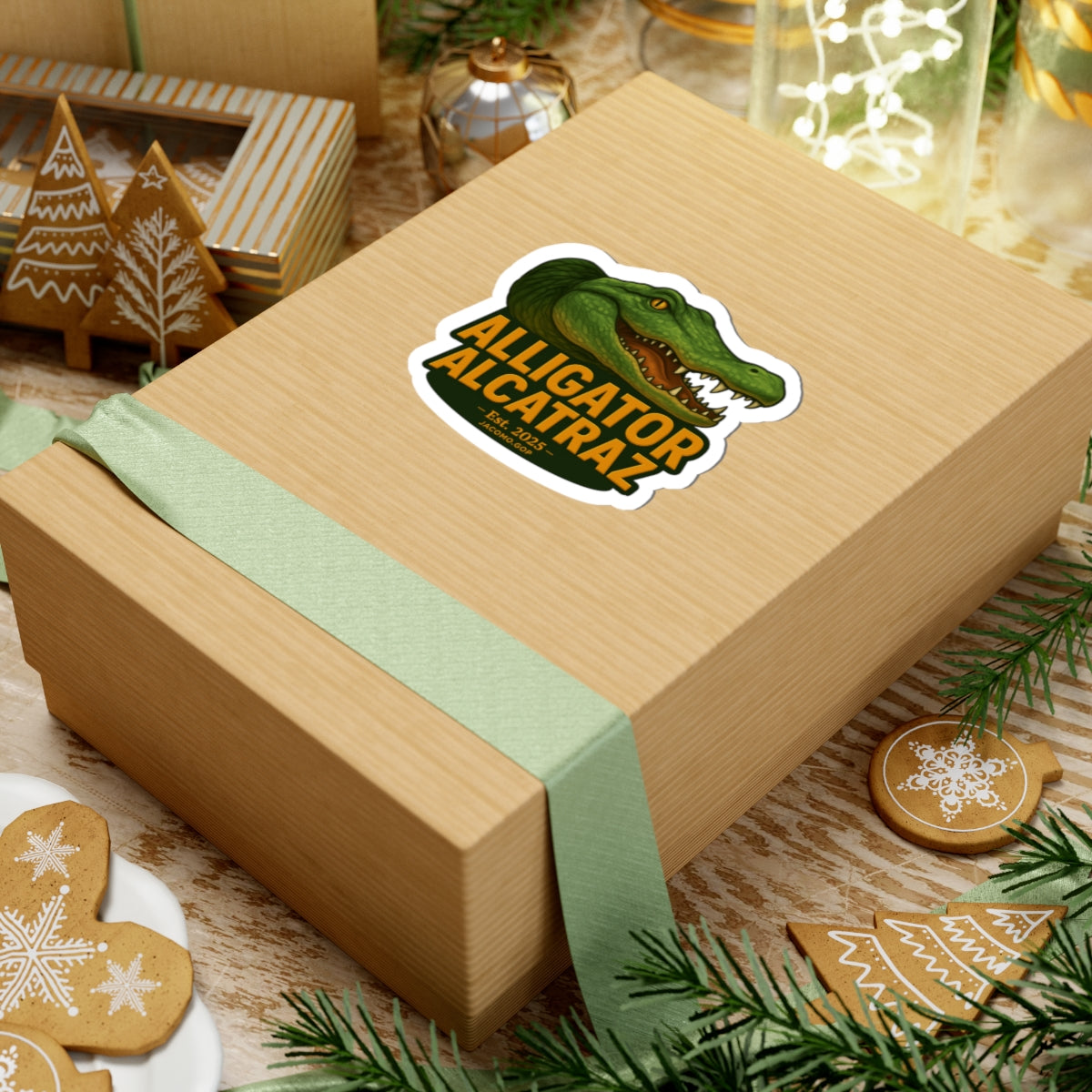 Alligator Alcatraz Kiss-Cut Stickers | Fun, Durable Decals for Kids, Outdoor Enthusiasts, and Collectors