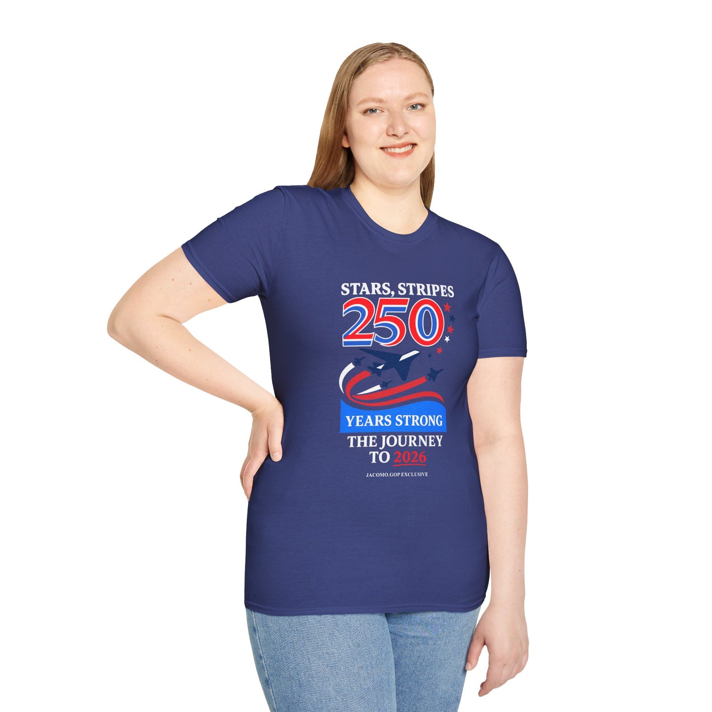 Patriotic Anniversary T-Shirt, Fourth of July shirt, Stars and Stripes tee, 250 Years Strong shirt, USA celebration apparel