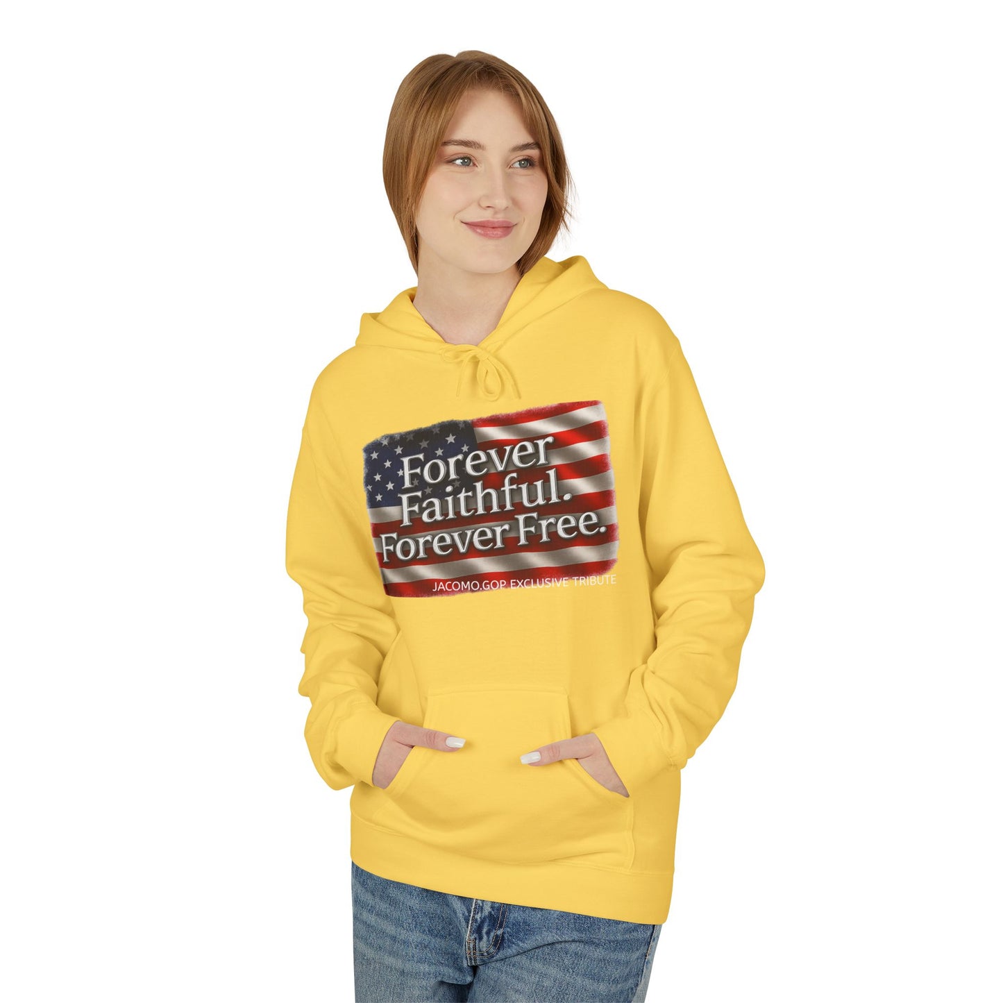 Patriotic Faith Hoodie, Unisex Inspirational Sweatshirt, Tribute Gift, Freedom Apparel, Motivational Hoodie