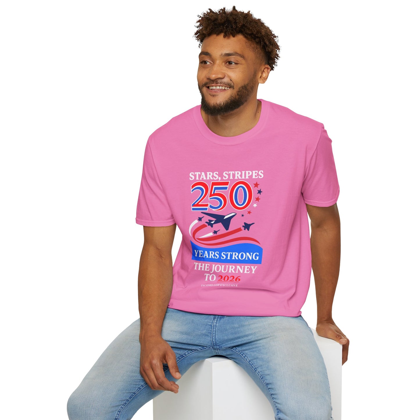 Patriotic Anniversary T-Shirt, Fourth of July shirt, Stars and Stripes tee, 250 Years Strong shirt, USA celebration apparel
