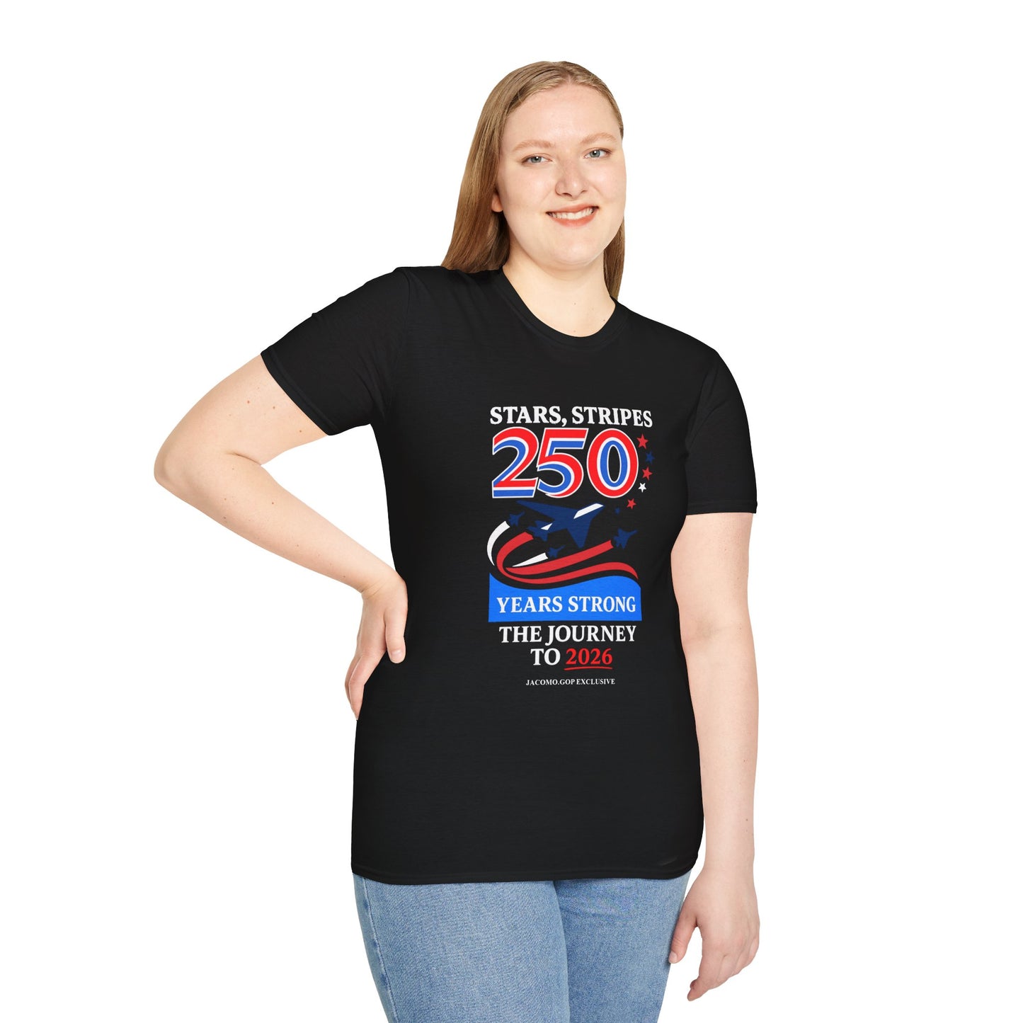 Patriotic Anniversary T-Shirt, Fourth of July shirt, Stars and Stripes tee, 250 Years Strong shirt, USA celebration apparel
