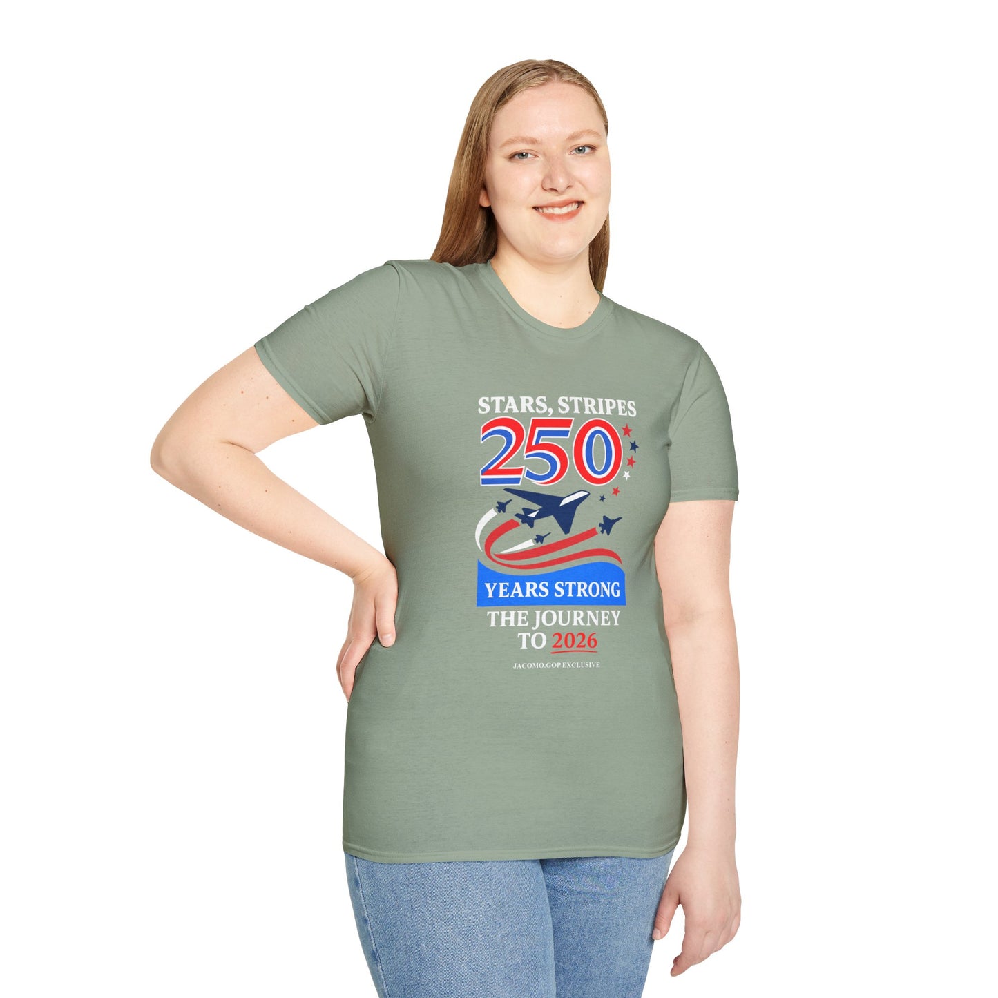 Patriotic Anniversary T-Shirt, Fourth of July shirt, Stars and Stripes tee, 250 Years Strong shirt, USA celebration apparel