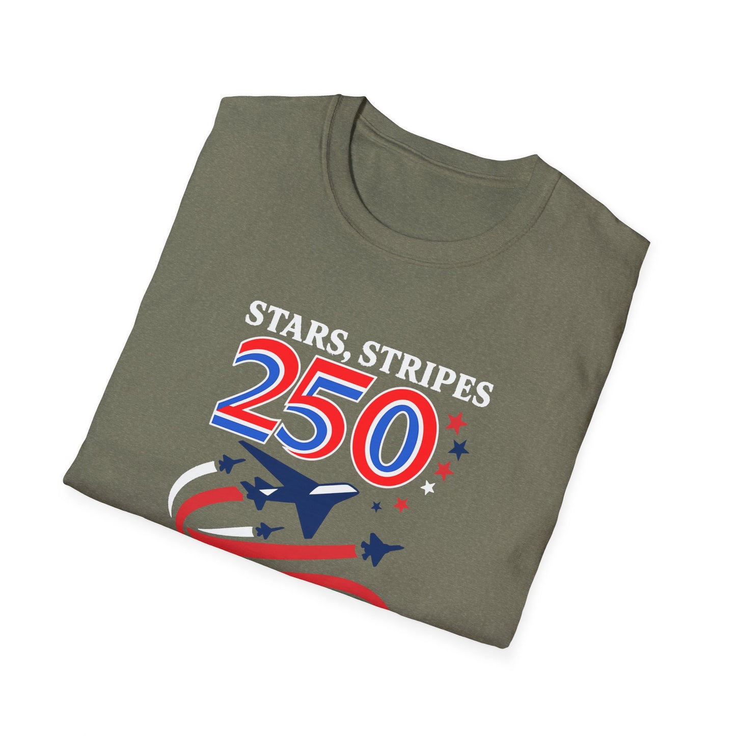 Patriotic Anniversary T-Shirt, Fourth of July shirt, Stars and Stripes tee, 250 Years Strong shirt, USA celebration apparel