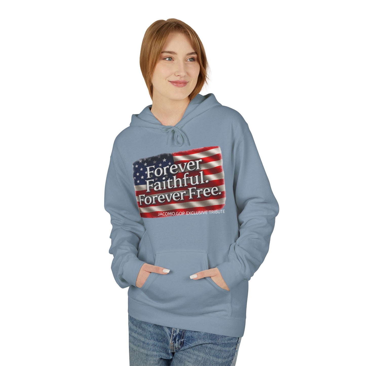 Patriotic Faith Hoodie, Unisex Inspirational Sweatshirt, Tribute Gift, Freedom Apparel, Motivational Hoodie