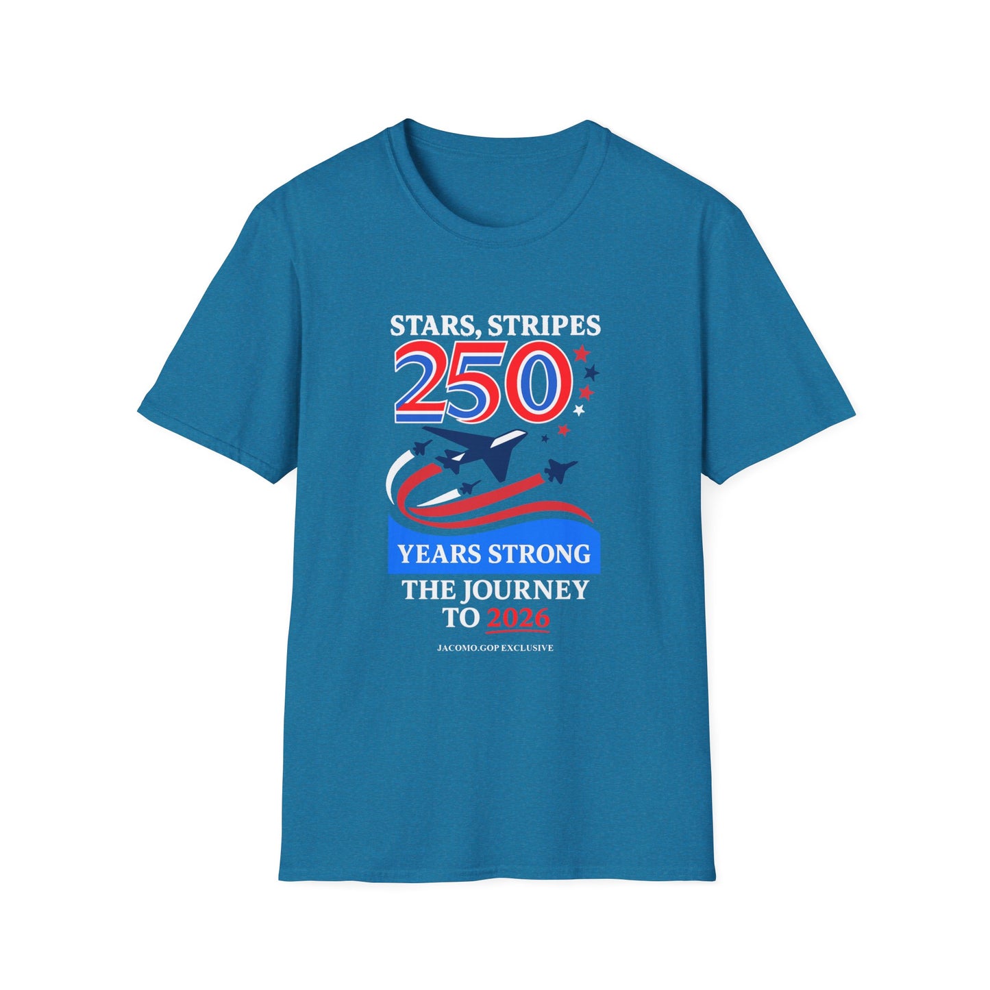 Patriotic Anniversary T-Shirt, Fourth of July shirt, Stars and Stripes tee, 250 Years Strong shirt, USA celebration apparel