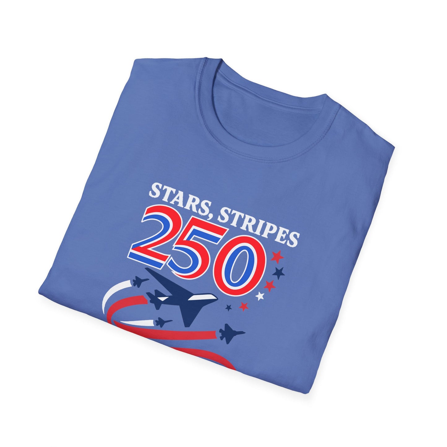 Patriotic Anniversary T-Shirt, Fourth of July shirt, Stars and Stripes tee, 250 Years Strong shirt, USA celebration apparel