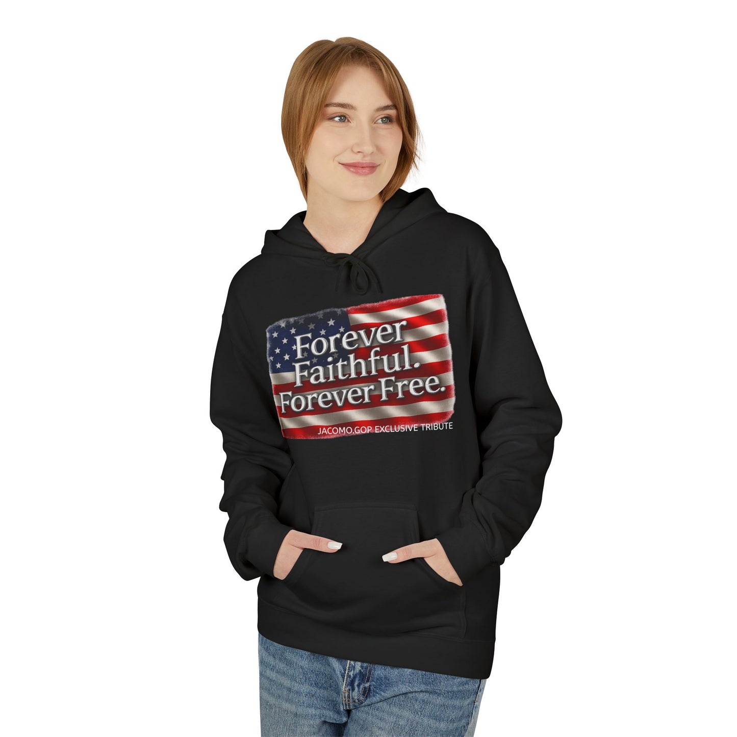 Patriotic Faith Hoodie, Unisex Inspirational Sweatshirt, Tribute Gift, Freedom Apparel, Motivational Hoodie
