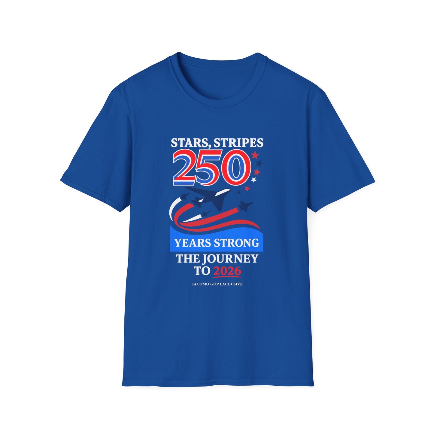 Patriotic Anniversary T-Shirt, Fourth of July shirt, Stars and Stripes tee, 250 Years Strong shirt, USA celebration apparel
