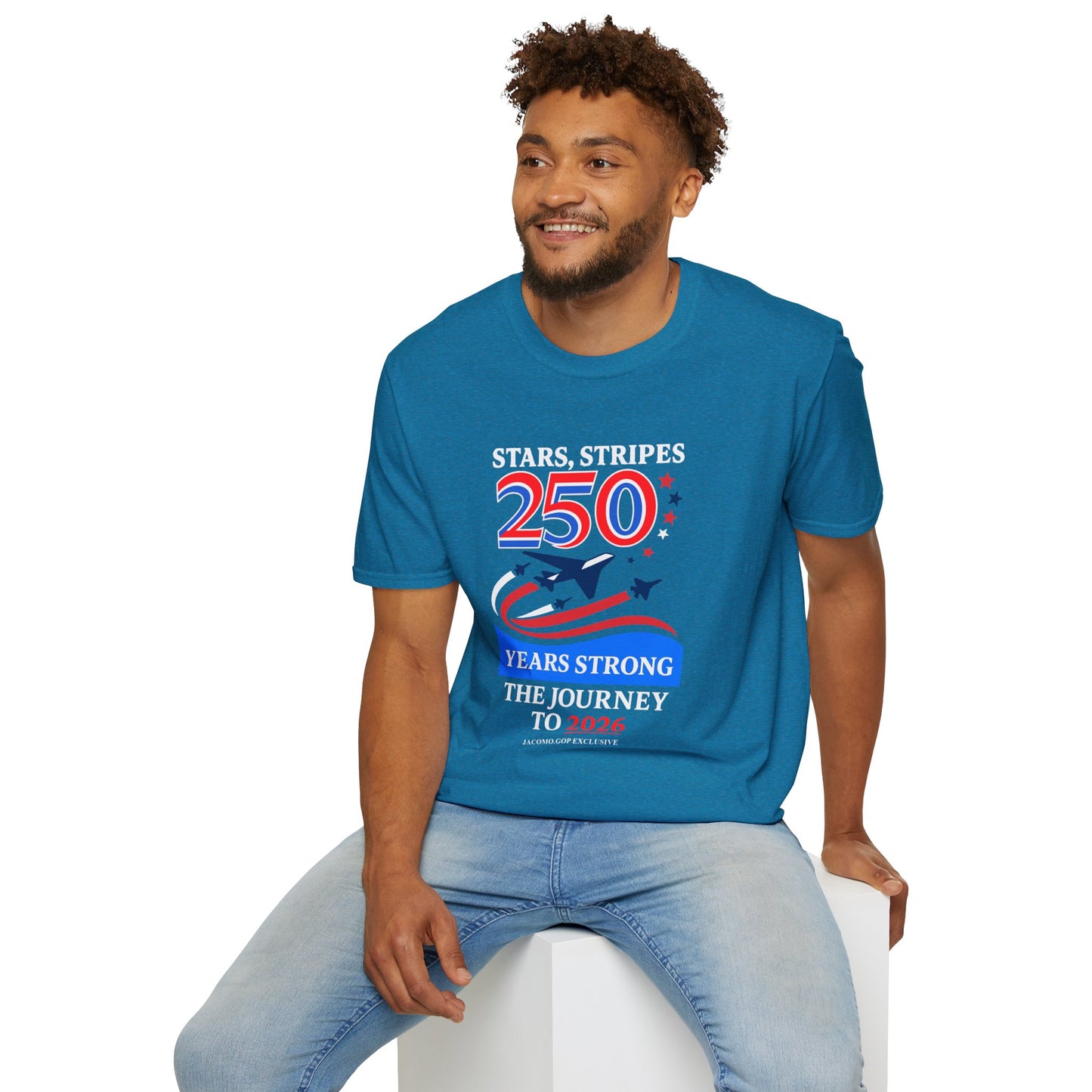 Patriotic Anniversary T-Shirt, Fourth of July shirt, Stars and Stripes tee, 250 Years Strong shirt, USA celebration apparel