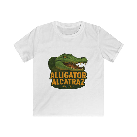 3D Alcatraz 12 Kids/Youth Softstyle Tee, Fun Graphic T-Shirt, Boys and Girls Casual Wear, Birthday Gift, Adventure Tee, Playful Kids Apparel