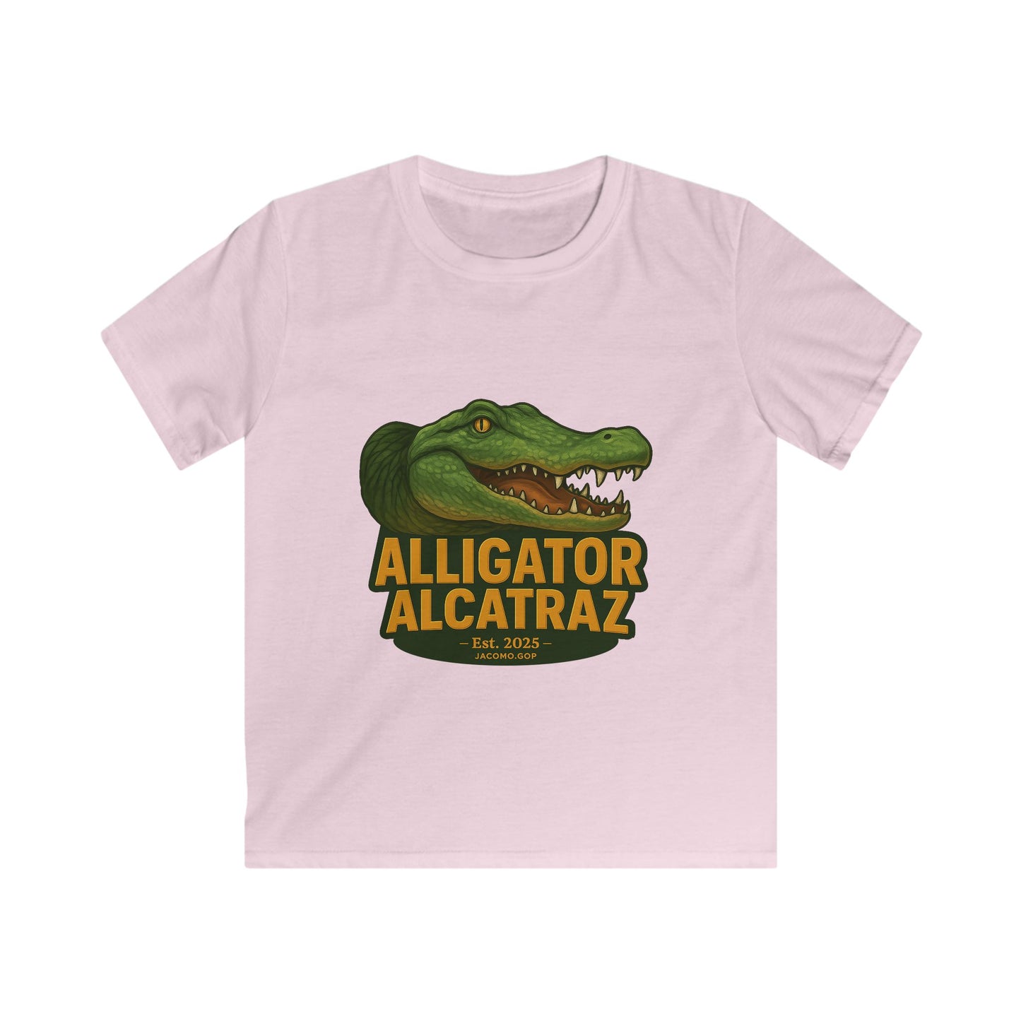 3D Alcatraz 12 Kids/Youth Softstyle Tee, Fun Graphic T-Shirt, Boys and Girls Casual Wear, Birthday Gift, Adventure Tee, Playful Kids Apparel