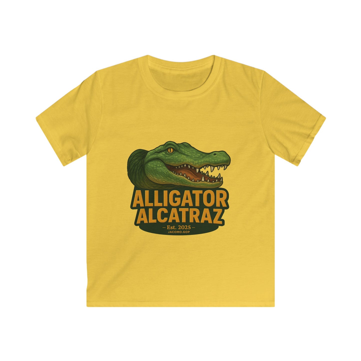 3D Alcatraz 12 Kids/Youth Softstyle Tee, Fun Graphic T-Shirt, Boys and Girls Casual Wear, Birthday Gift, Adventure Tee, Playful Kids Apparel