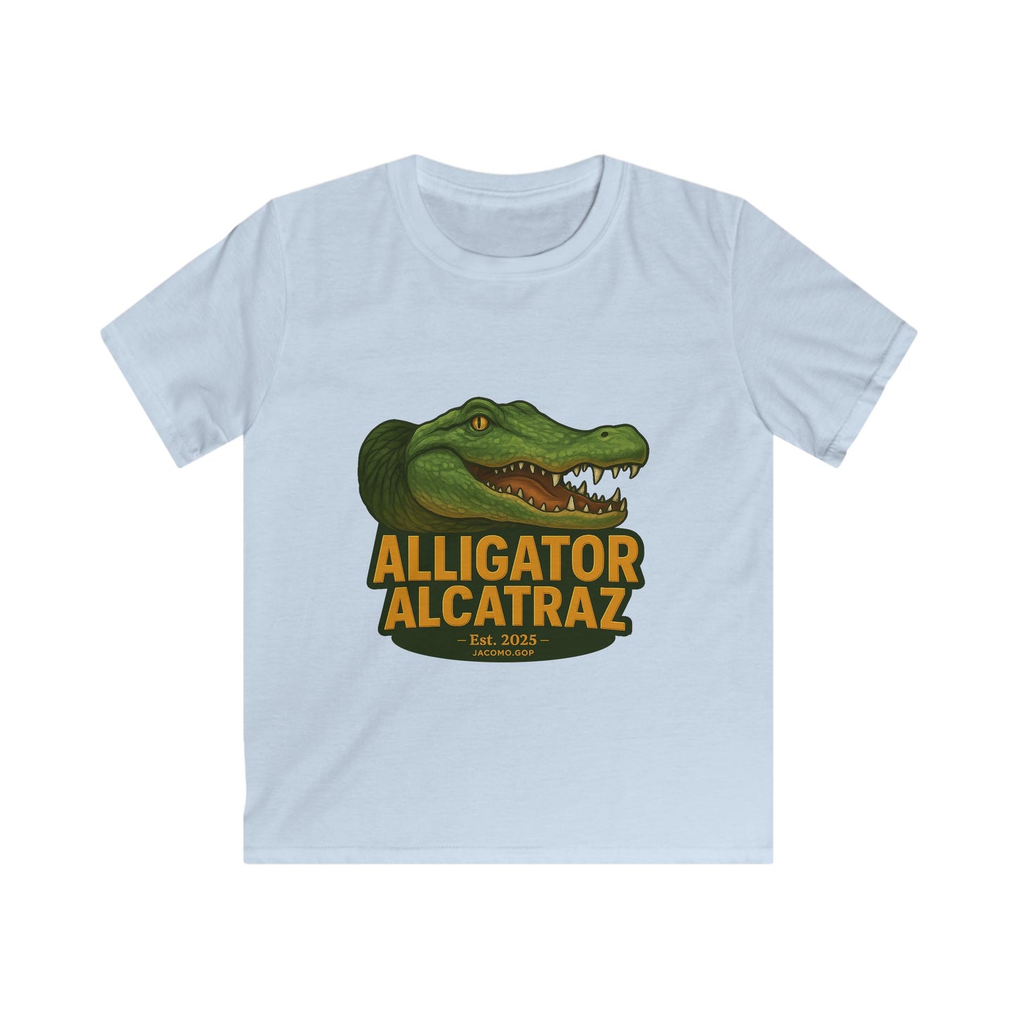 3D Alcatraz 12 Kids/Youth Softstyle Tee, Fun Graphic T-Shirt, Boys and Girls Casual Wear, Birthday Gift, Adventure Tee, Playful Kids Apparel