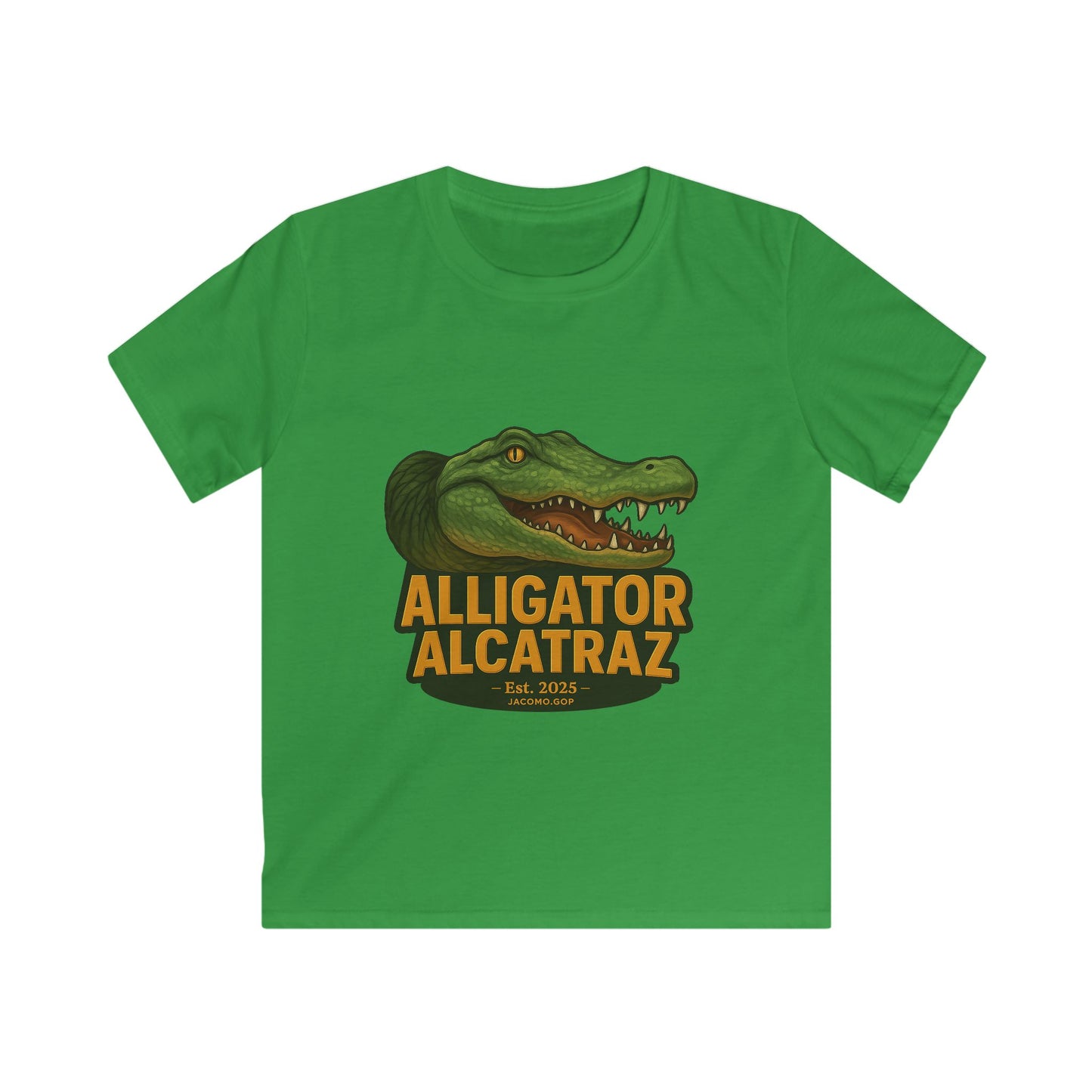 3D Alcatraz 12 Kids/Youth Softstyle Tee, Fun Graphic T-Shirt, Boys and Girls Casual Wear, Birthday Gift, Adventure Tee, Playful Kids Apparel