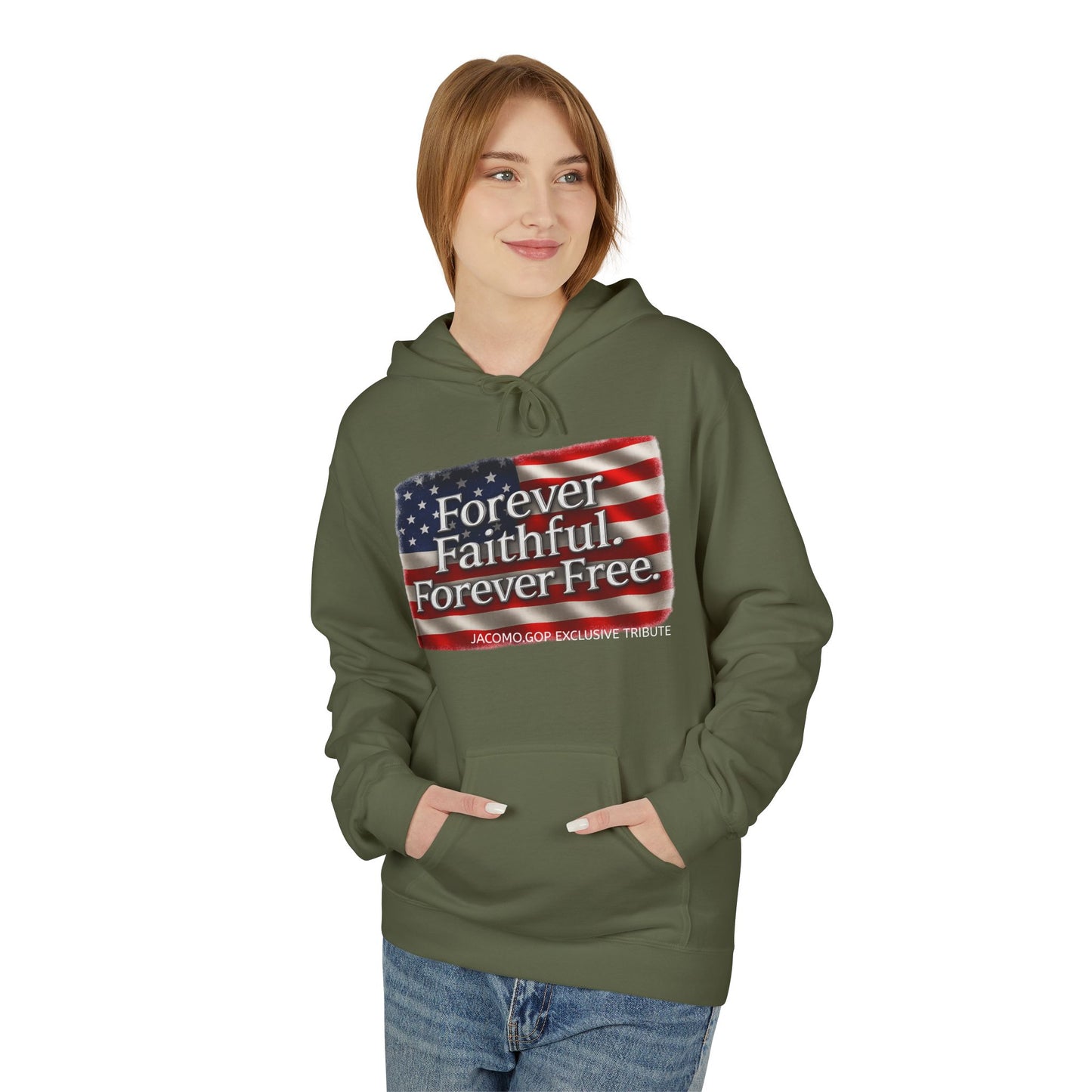 Patriotic Faith Hoodie, Unisex Inspirational Sweatshirt, Tribute Gift, Freedom Apparel, Motivational Hoodie