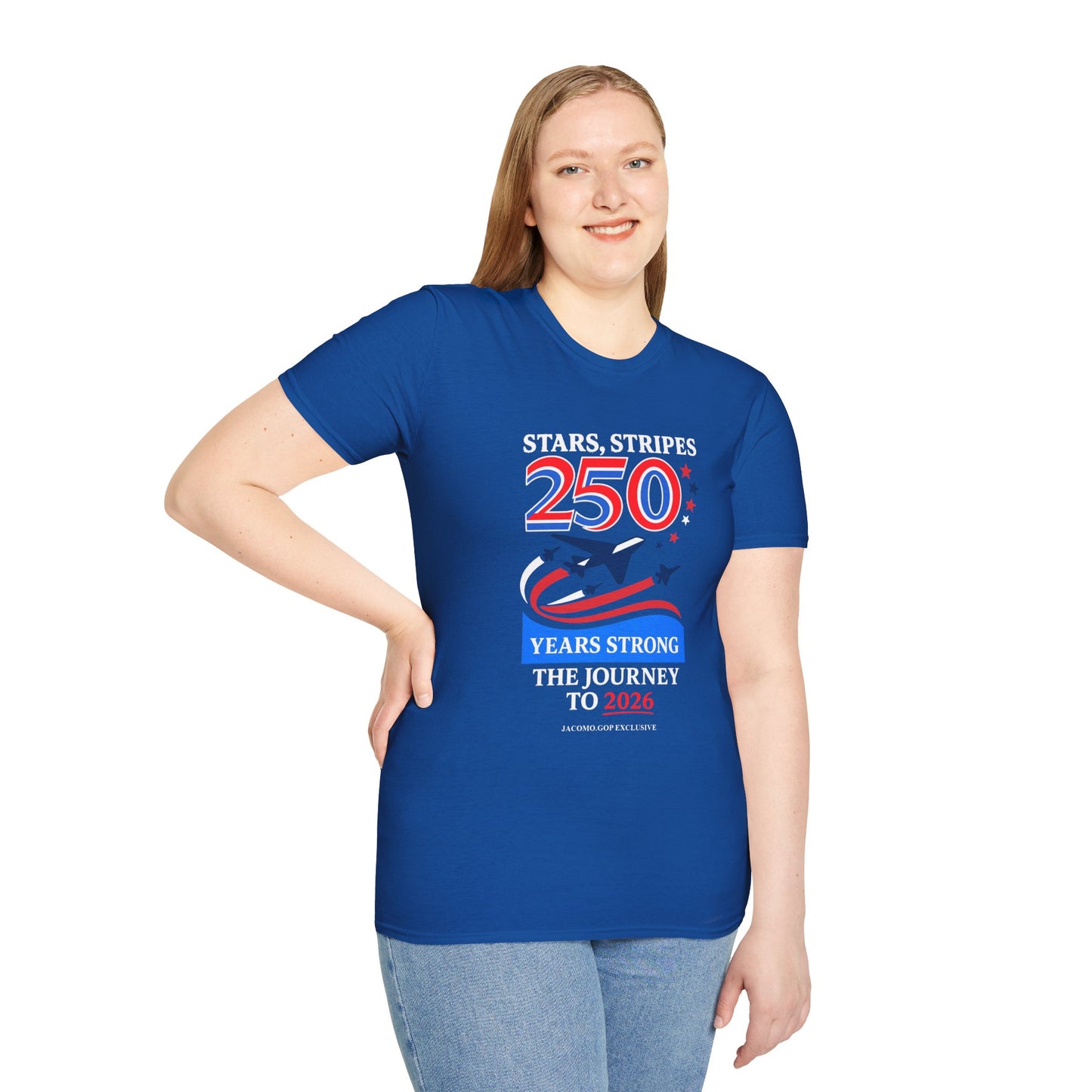 Patriotic Anniversary T-Shirt, Fourth of July shirt, Stars and Stripes tee, 250 Years Strong shirt, USA celebration apparel