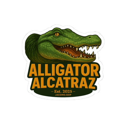 Alligator Alcatraz Kiss-Cut Stickers | Fun, Durable Decals for Kids, Outdoor Enthusiasts, and Collectors