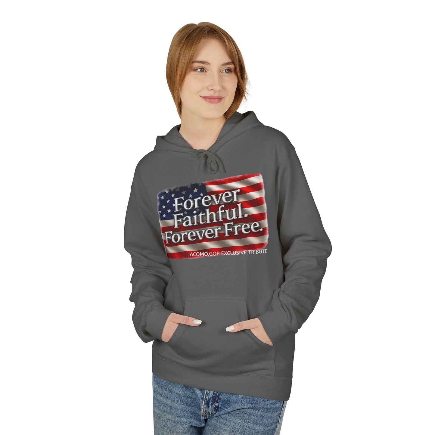 Patriotic Faith Hoodie, Unisex Inspirational Sweatshirt, Tribute Gift, Freedom Apparel, Motivational Hoodie