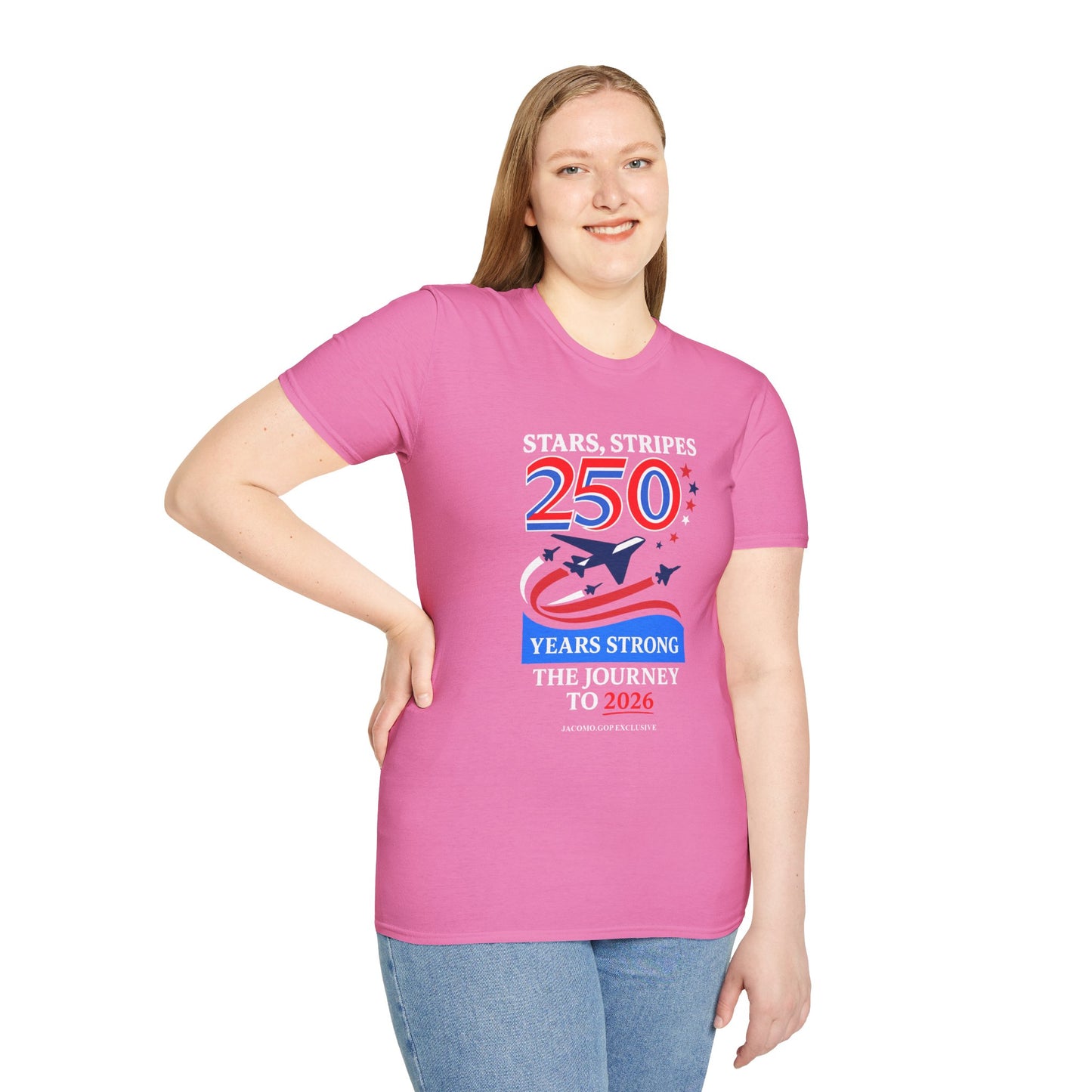 Patriotic Anniversary T-Shirt, Fourth of July shirt, Stars and Stripes tee, 250 Years Strong shirt, USA celebration apparel