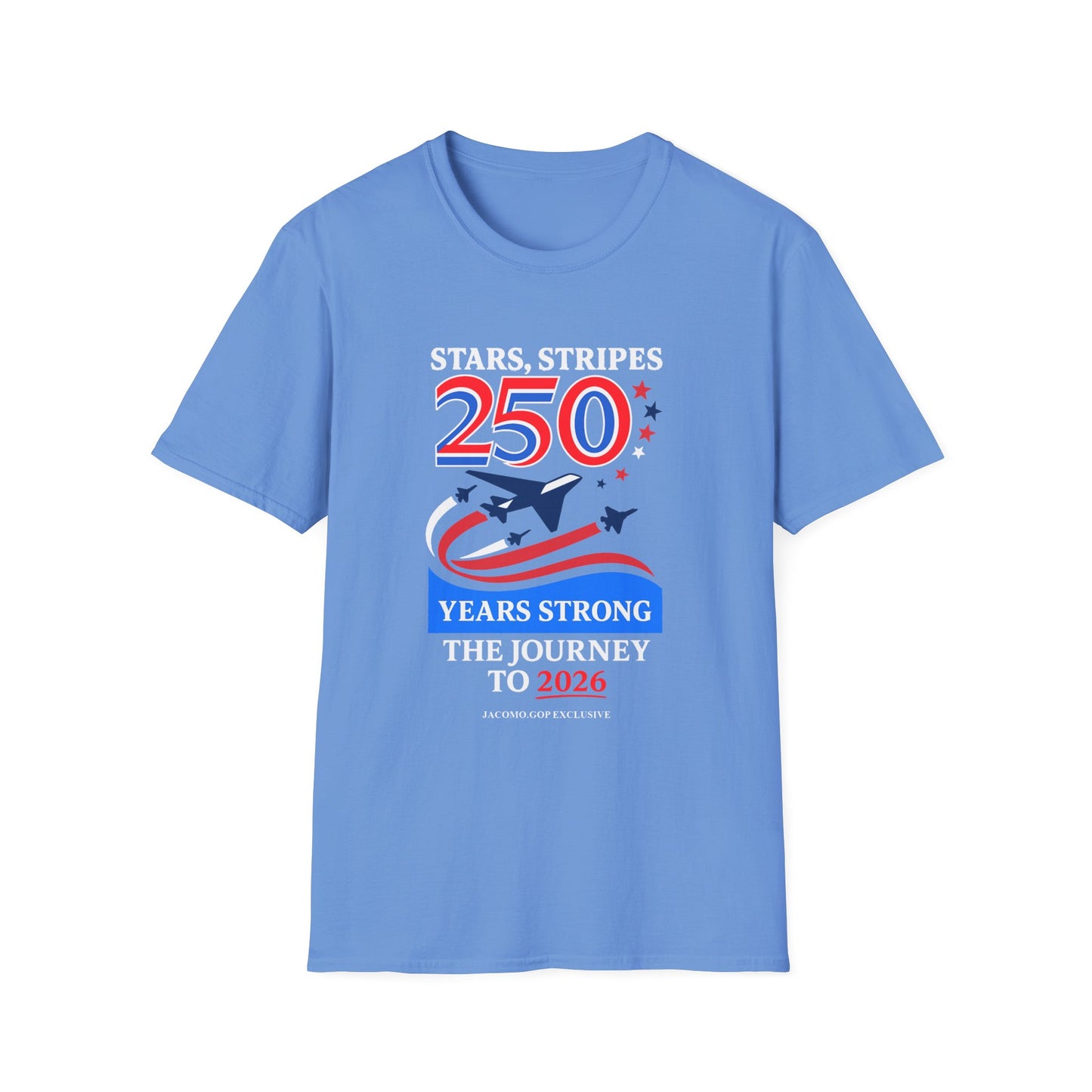 Patriotic Anniversary T-Shirt, Fourth of July shirt, Stars and Stripes tee, 250 Years Strong shirt, USA celebration apparel