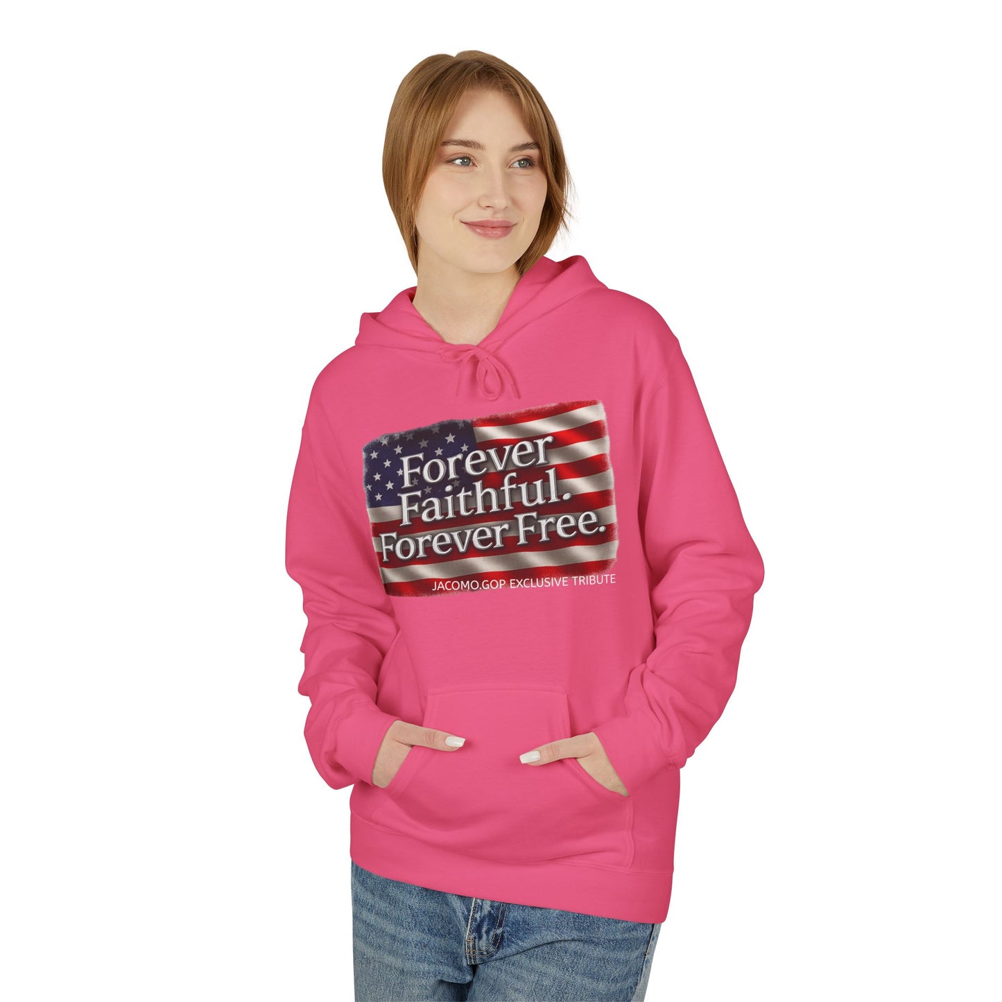 Patriotic Faith Hoodie, Unisex Inspirational Sweatshirt, Tribute Gift, Freedom Apparel, Motivational Hoodie