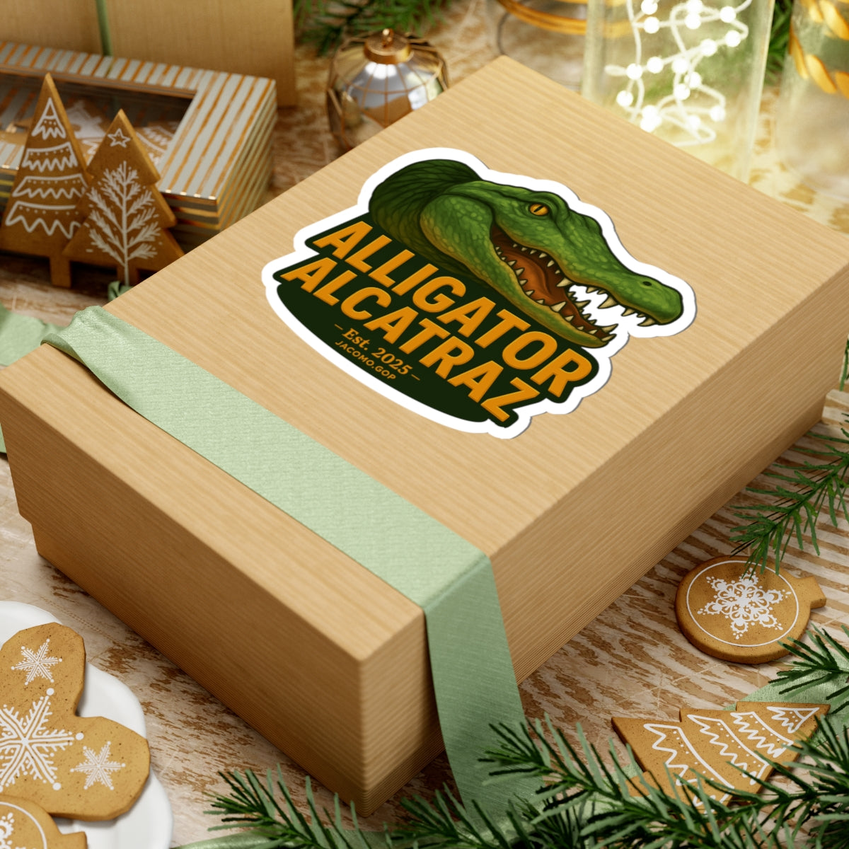 Alligator Alcatraz Kiss-Cut Stickers | Fun, Durable Decals for Kids, Outdoor Enthusiasts, and Collectors