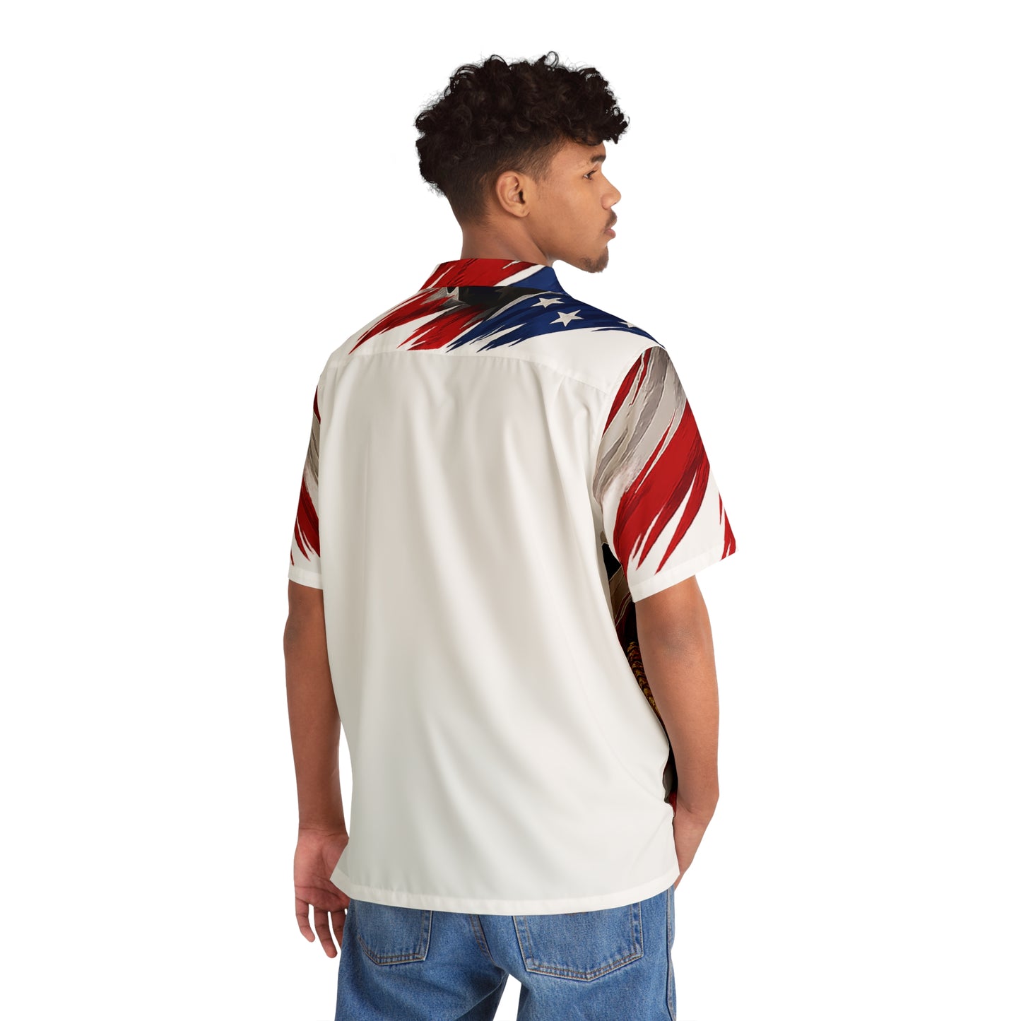 3D Eagle Print Hawaiian Shirt, Stylish Summer Shirt, AOP Shirt