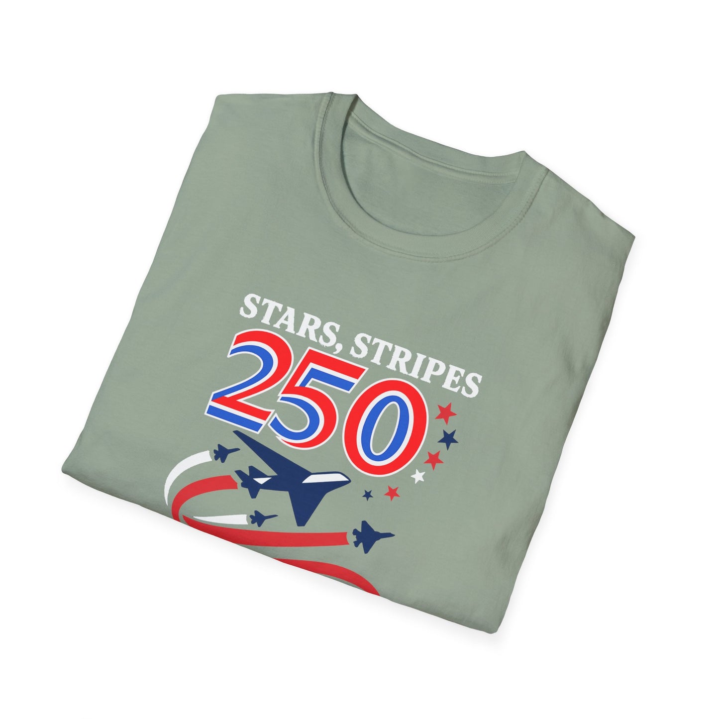Patriotic Anniversary T-Shirt, Fourth of July shirt, Stars and Stripes tee, 250 Years Strong shirt, USA celebration apparel