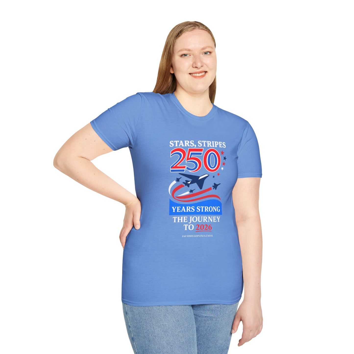 Patriotic Anniversary T-Shirt, Fourth of July shirt, Stars and Stripes tee, 250 Years Strong shirt, USA celebration apparel