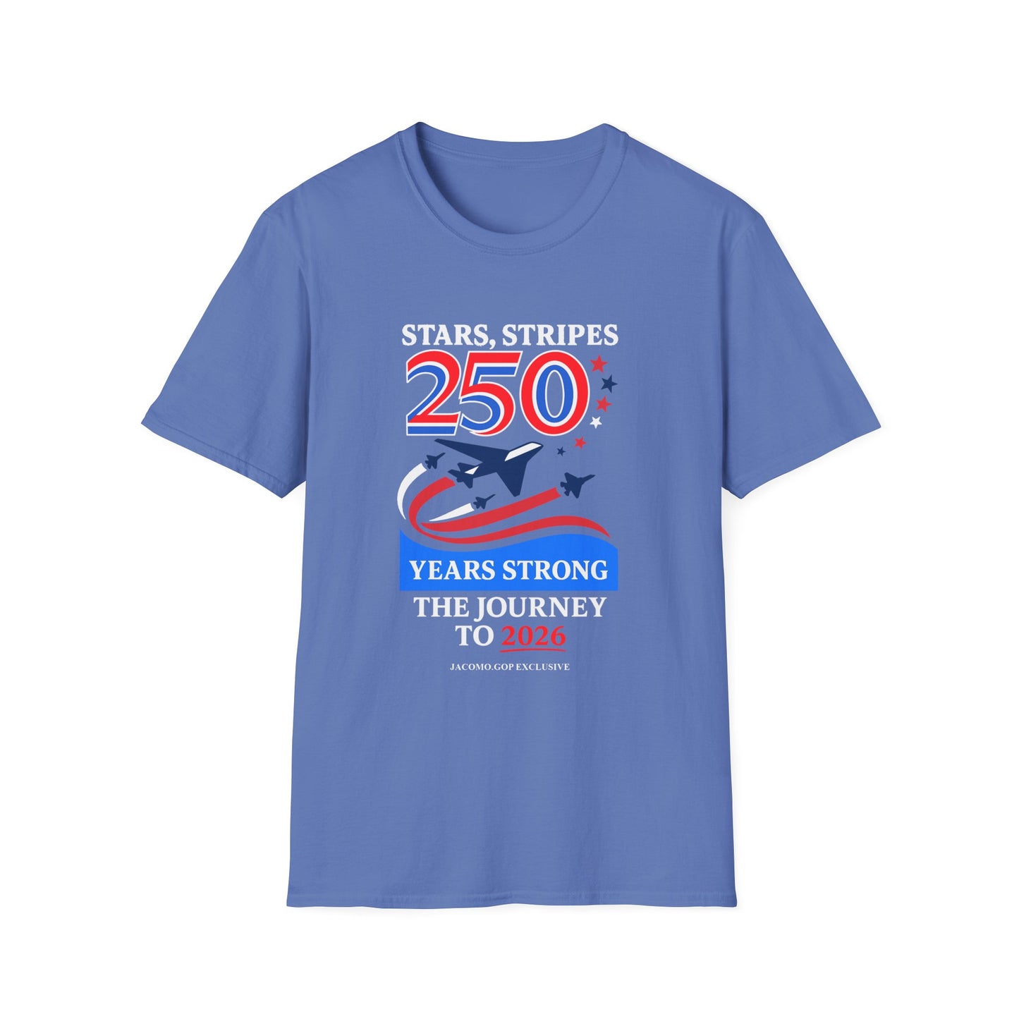 Patriotic Anniversary T-Shirt, Fourth of July shirt, Stars and Stripes tee, 250 Years Strong shirt, USA celebration apparel