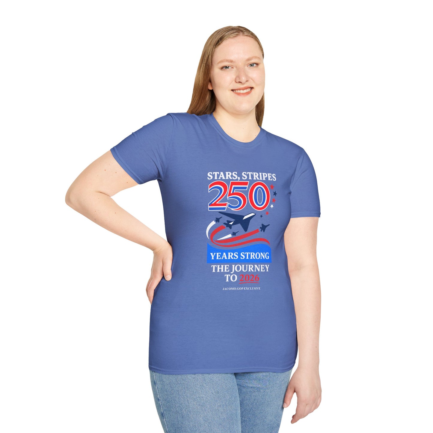 Patriotic Anniversary T-Shirt, Fourth of July shirt, Stars and Stripes tee, 250 Years Strong shirt, USA celebration apparel