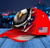 All-over Print Baseball Cap (Red)