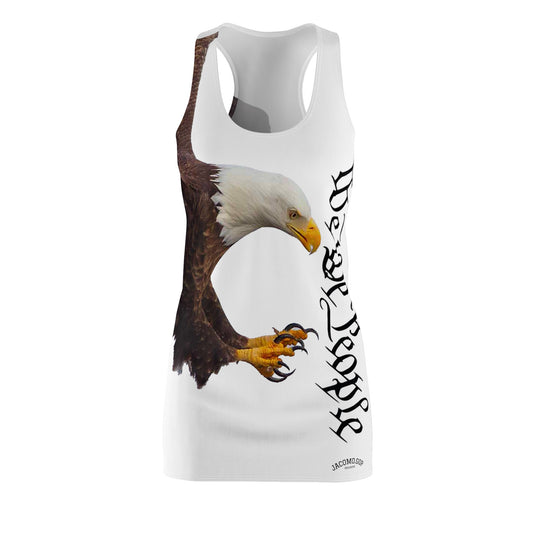 Eagle Design Women's Racerback Dress, Vacation Wear, Summer Dress, Outdoorsy Fashion, Wildlife Lover Gift, Stylish Activewear