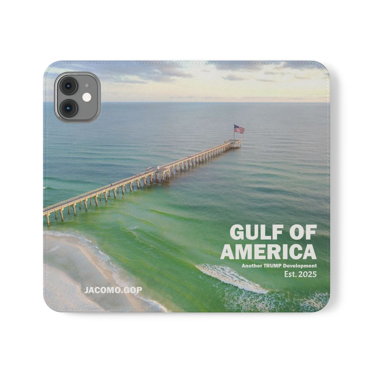Gulf of America Flip Case, Coastal Phone Cover, Beach Chic Accessory, Travel Gift, Summer Vibe