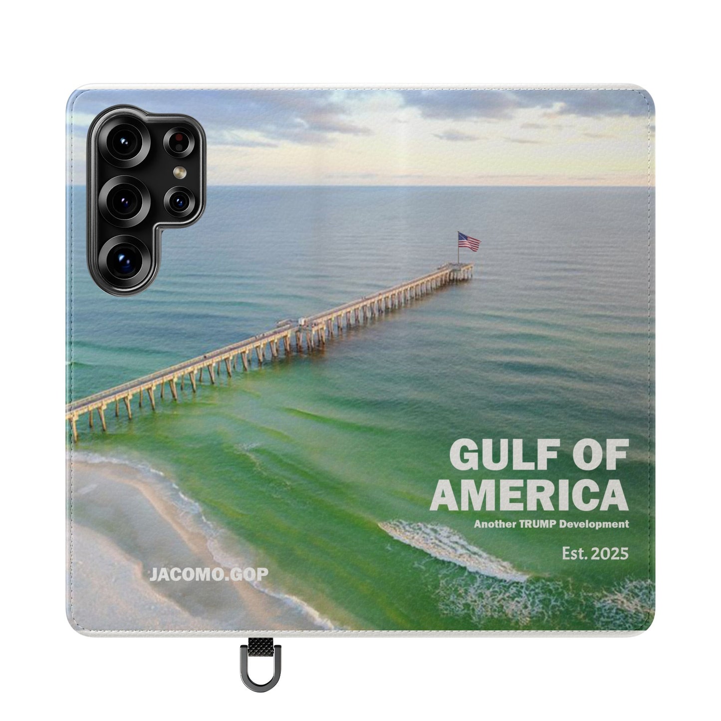 Gulf of America Flip Case, Coastal Phone Cover, Beach Chic Accessory, Travel Gift, Summer Vibe