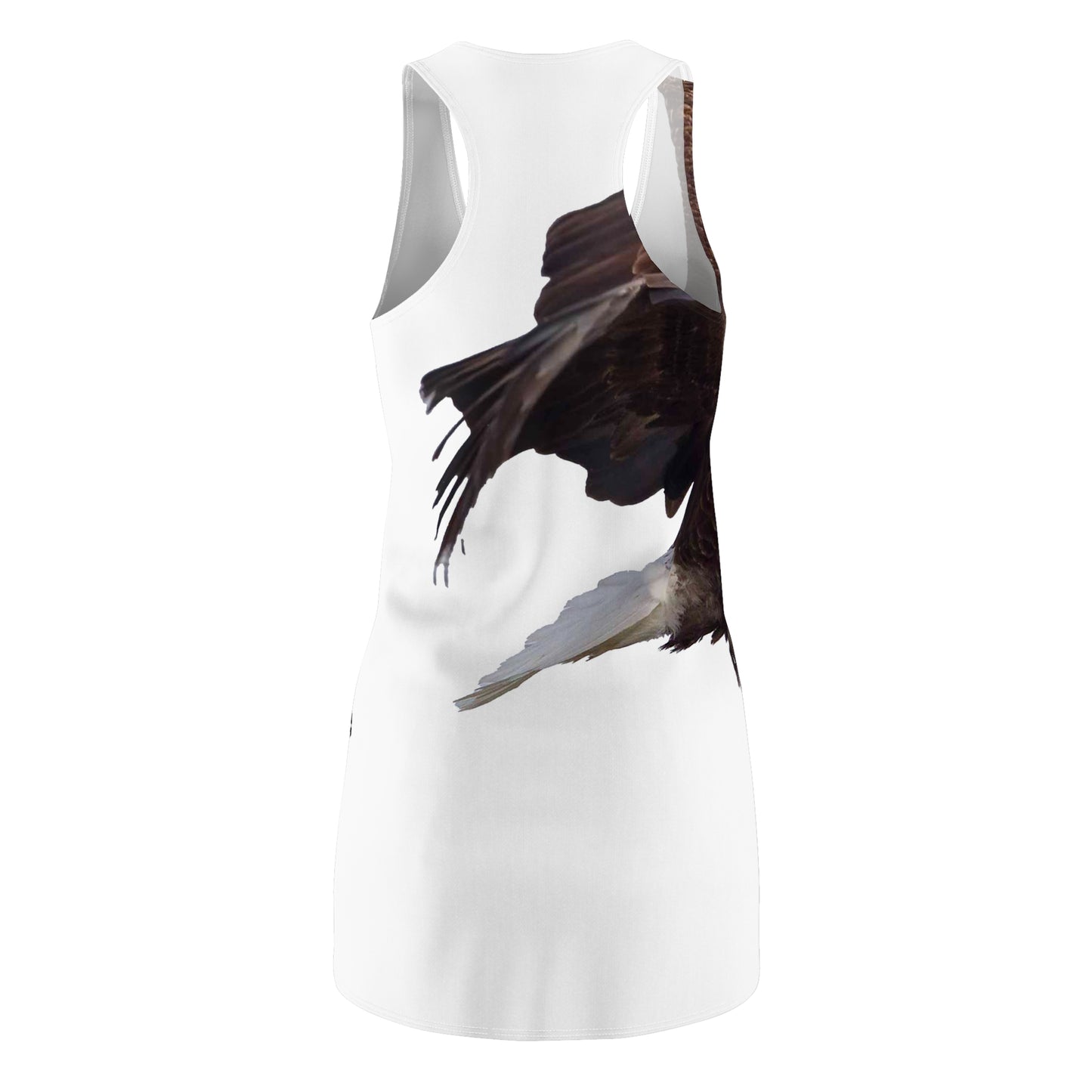 Eagle Design Women's Racerback Dress, Vacation Wear, Summer Dress, Outdoorsy Fashion, Wildlife Lover Gift, Stylish Activewear