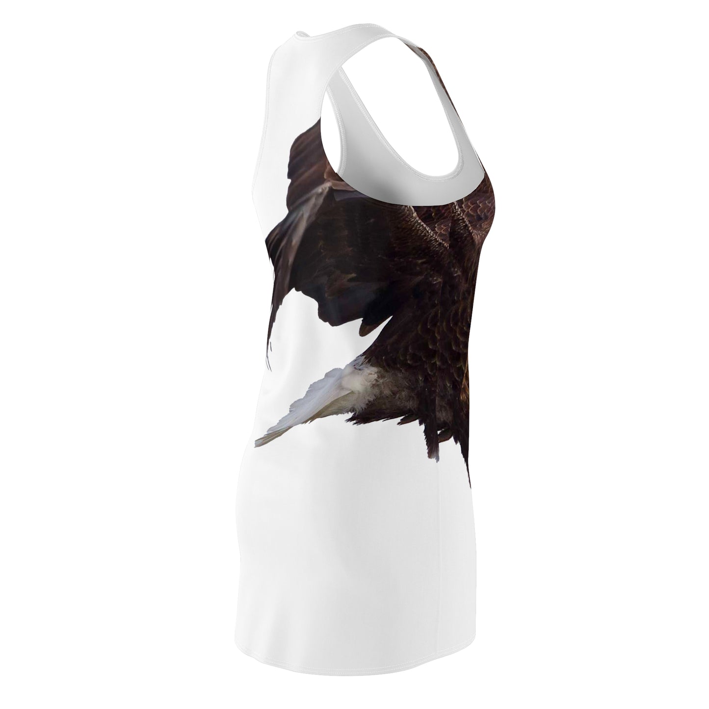 Eagle Design Women's Racerback Dress, Vacation Wear, Summer Dress, Outdoorsy Fashion, Wildlife Lover Gift, Stylish Activewear