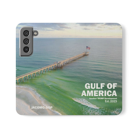 Gulf of America Flip Case, Coastal Phone Cover, Beach Chic Accessory, Travel Gift, Summer Vibe