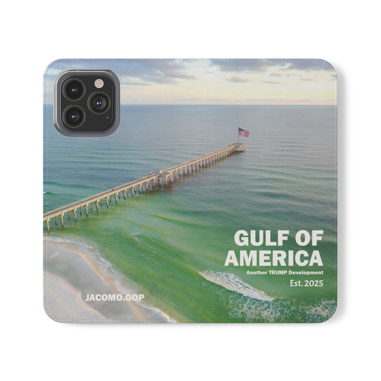 Gulf of America Flip Case, Coastal Phone Cover, Beach Chic Accessory, Travel Gift, Summer Vibe